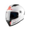 Casco Integral MT Blanco Naranja Talla XL
