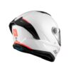 Casco Integral MT Blanco Naranja Talla XL