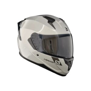 Casco X-Sports M67 Spoiler Gris Brillante Visor Oscuro Talla L