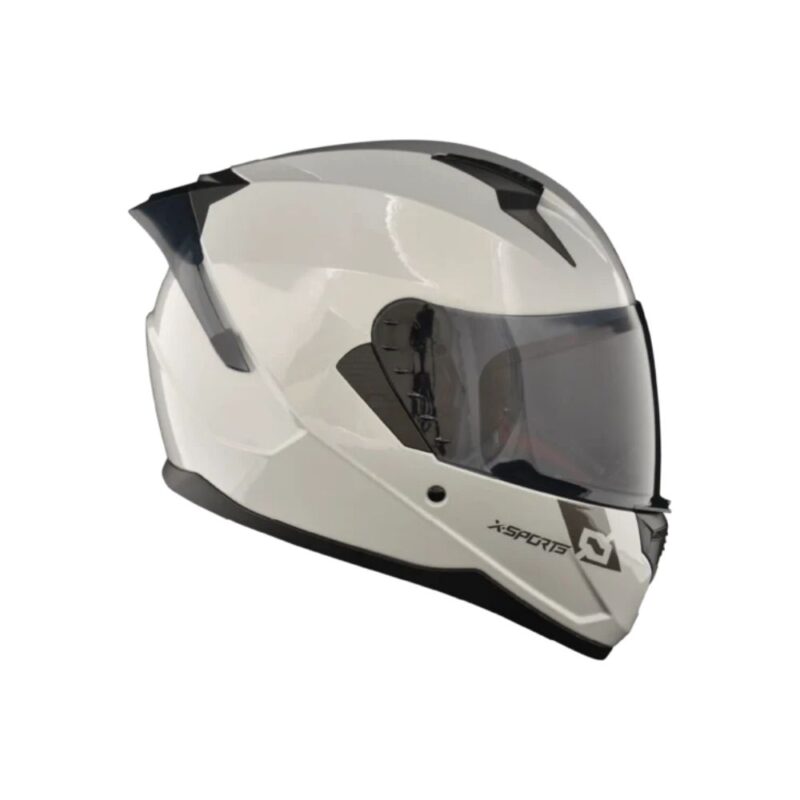 Casco X-Sports M67 Spoiler Gris Brillante Visor Oscuro Talla L